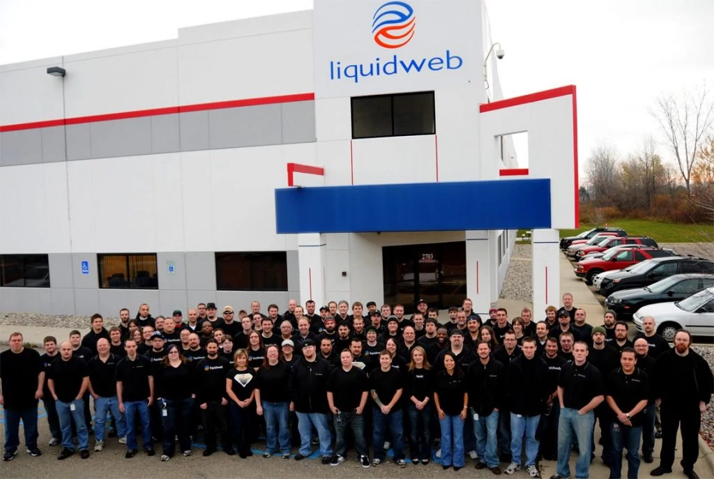 Liquid Web team outside the data center